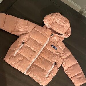 Patagonia Light Pink Hooded Puffer Jacket